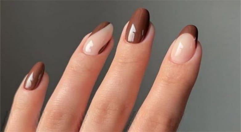 light brown different shades of brown nails